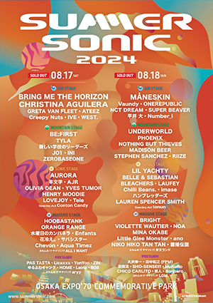 SUMMER SONIC 2024 POSTER